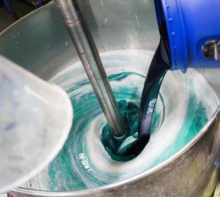 Blue film coat liquid blending